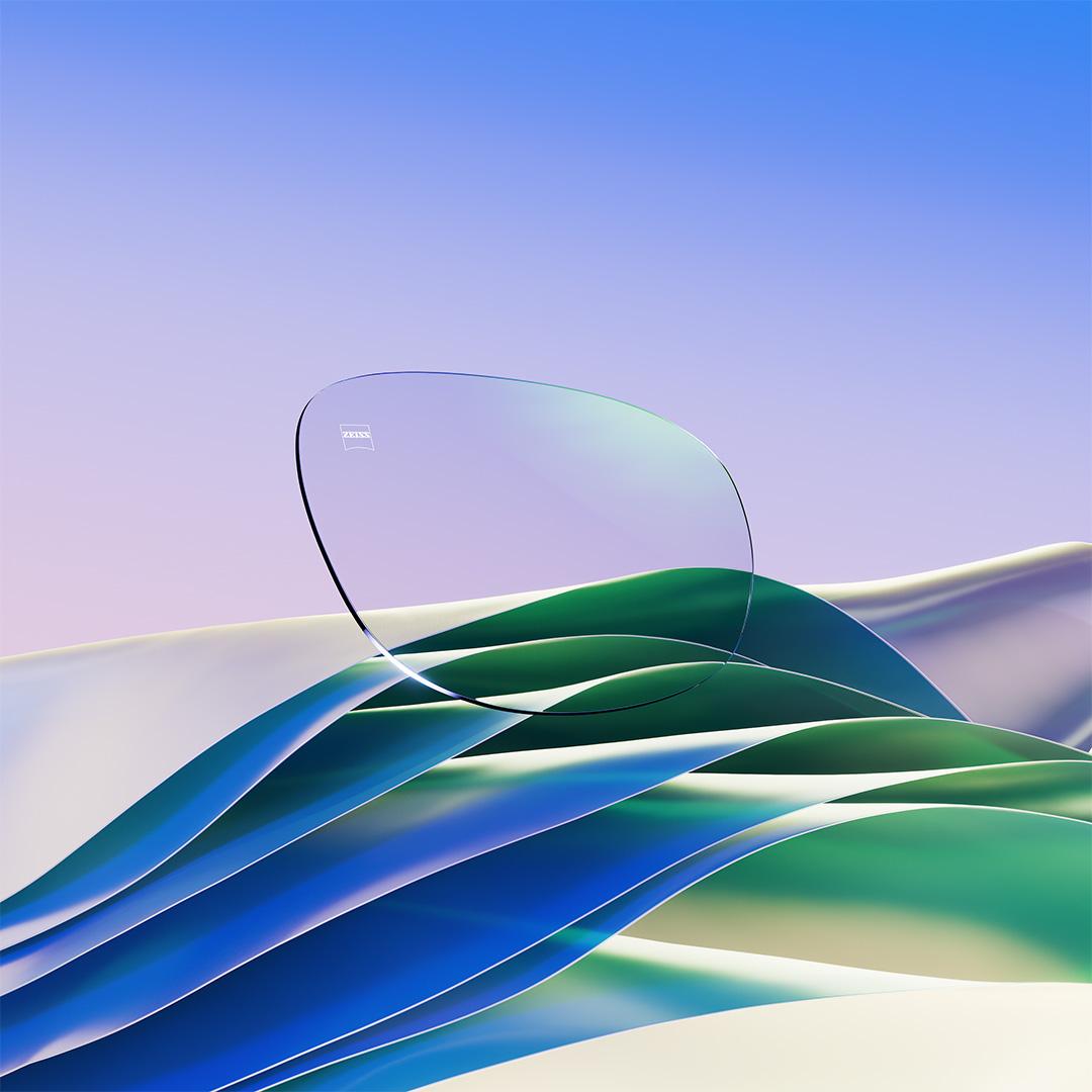 Bilder av ZEISS DuraVision Chrome UV med en grønnaktig restrefleks.