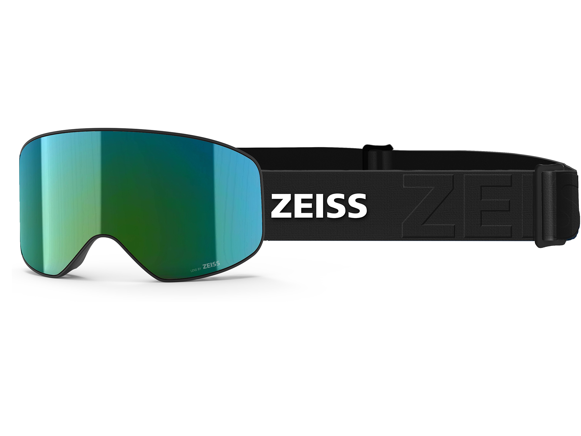 ZEISS skibriller med turkisfarget visir og svart stropp