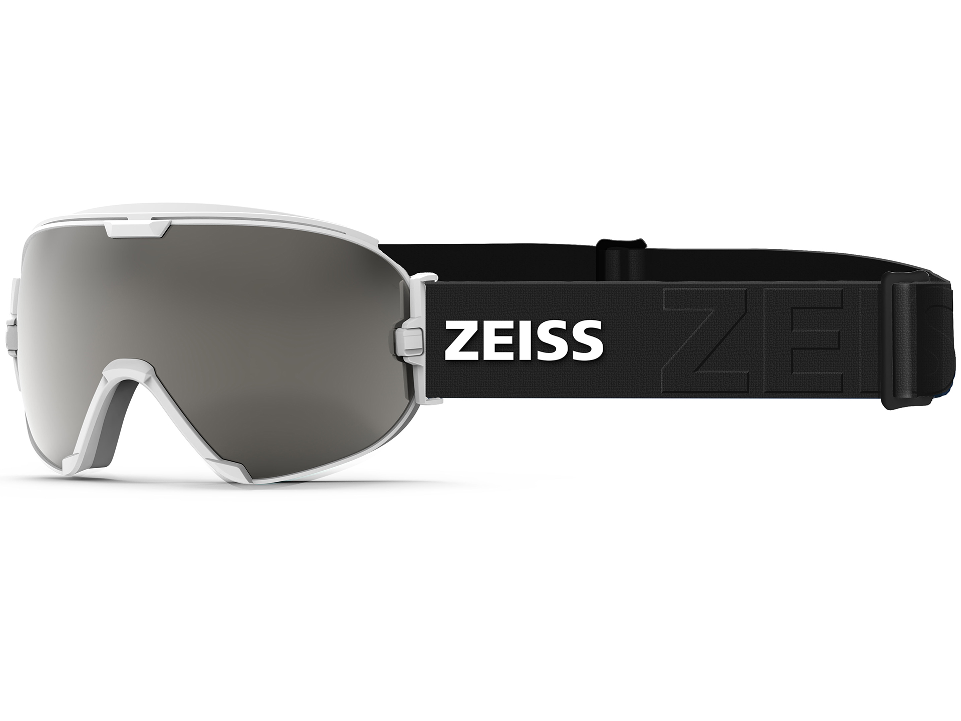 ZEISS skibriller med mørkegrå visir og svart stropp