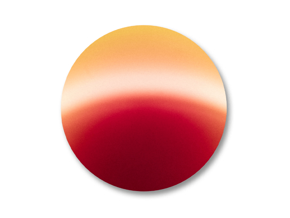 ZEISS DuraVision Mirror farge rød med en oransje toning på toppen.