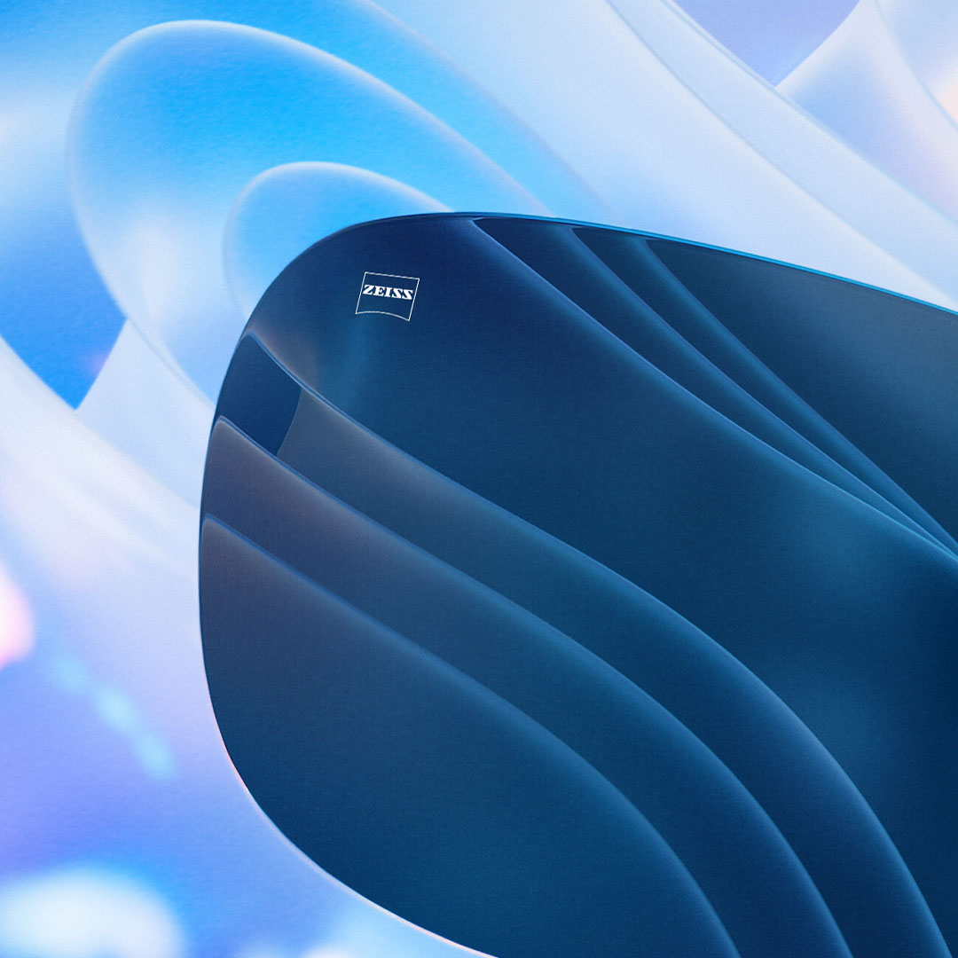 En CGI-visning av et farget glass som effektivt blokkerer gjenskinnet i bakgrunnen