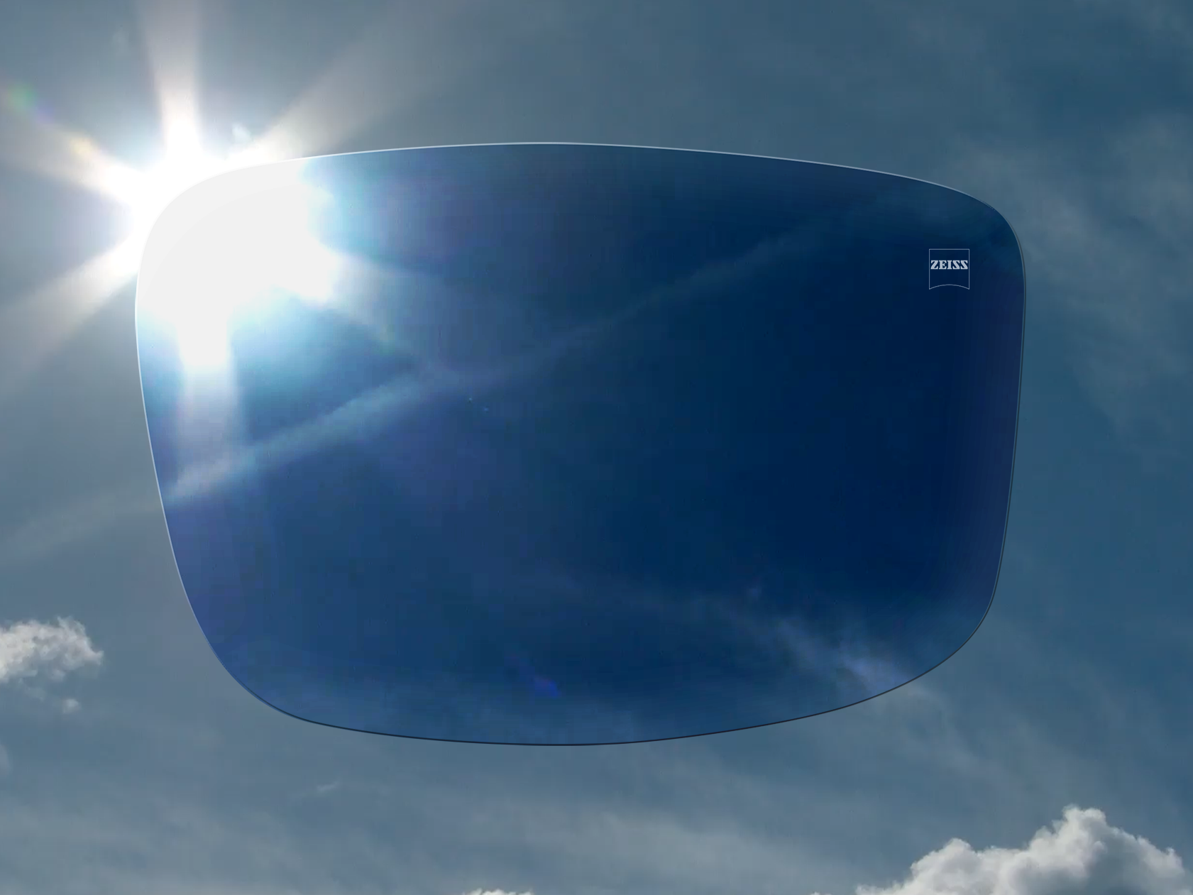 Bilde som visualiserer hvordan ZEISS PhotoFusion-objektiver endres fra klare til mørke 